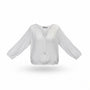 Sandwich Womens White Cotton Boho Blouse Lightweight Drawstring 3/4 Sleeve S 36