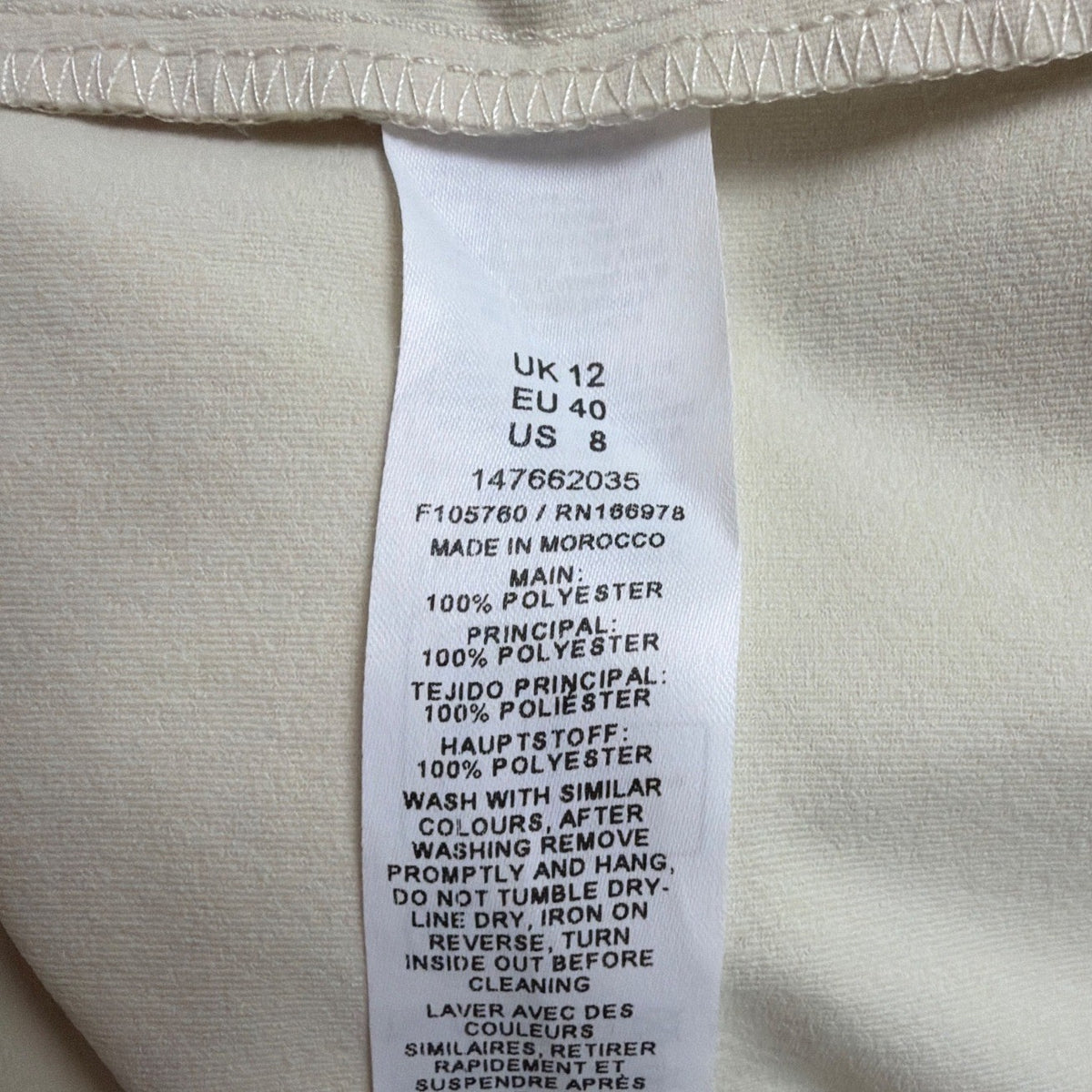 Asos Design Womens Ivory Maxi Dress Deep V Neck Tie Back Sz US 8 UK 12
