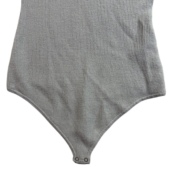 Abercrombie & Fitch Womens Sage Ribbed Bodysuit Long Sleeves Size M
