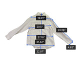 Perry Ellis Mens White Linen Button-Up Shirt Long Sleeve Sz XL
