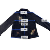 G.G. Sport Womens Black  Jacket Small Abstract Front Pockets Size S