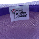 Kathy Jeanne Womens Lilac Straw Floral Derby Hat Elegant Ribbon Wide Brim Handma