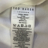 Ted Baker Womens White Button-Up Shirt With Pearl-Embellished Collar Sz 2