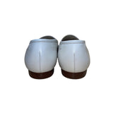 Enzo Angiolini Women’s White Leather Lining And Sole Slip-On Loafers Size 8.5