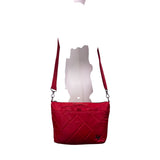 Lug Women’s Red Nylon Quilted Flare With Adjustable Strap Crossbody Bag