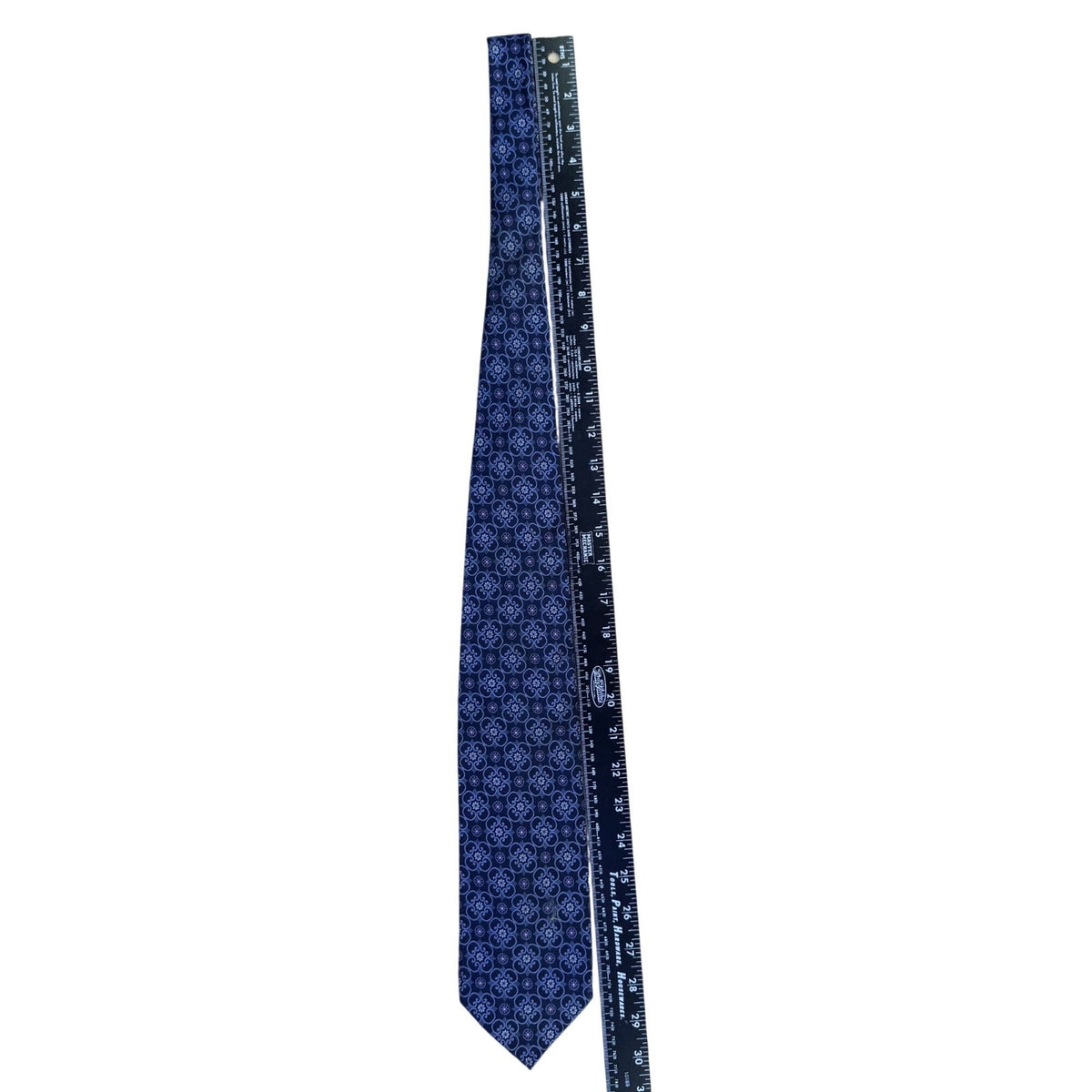 Jacobs Roberts Mens Blue Silk Floral Pattern Tie Handmade By R. Bryant Ltd.