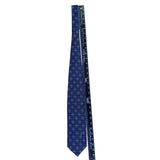 Jacobs Roberts Mens Blue Silk Floral Pattern Tie Handmade By R. Bryant Ltd.