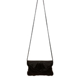 André Cellini Women’s Black Beaded Elegant Scallop Design Formal Crossbody Bag