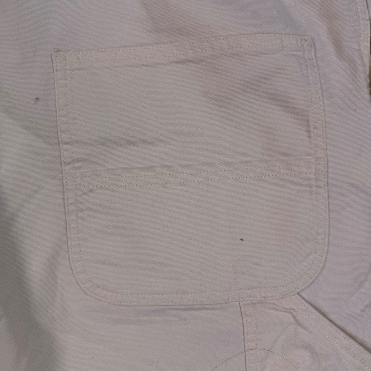 Carhartt Womens White Canvas Rugged Flex Bib Overalls Loose Fit Sz XL (16-18)