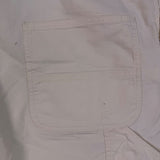 Carhartt Womens White Canvas Rugged Flex Bib Overalls Loose Fit Sz XL (16-18)