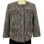 Michael Kors Women's Brown Tweed Blazer Jacket Sz 8