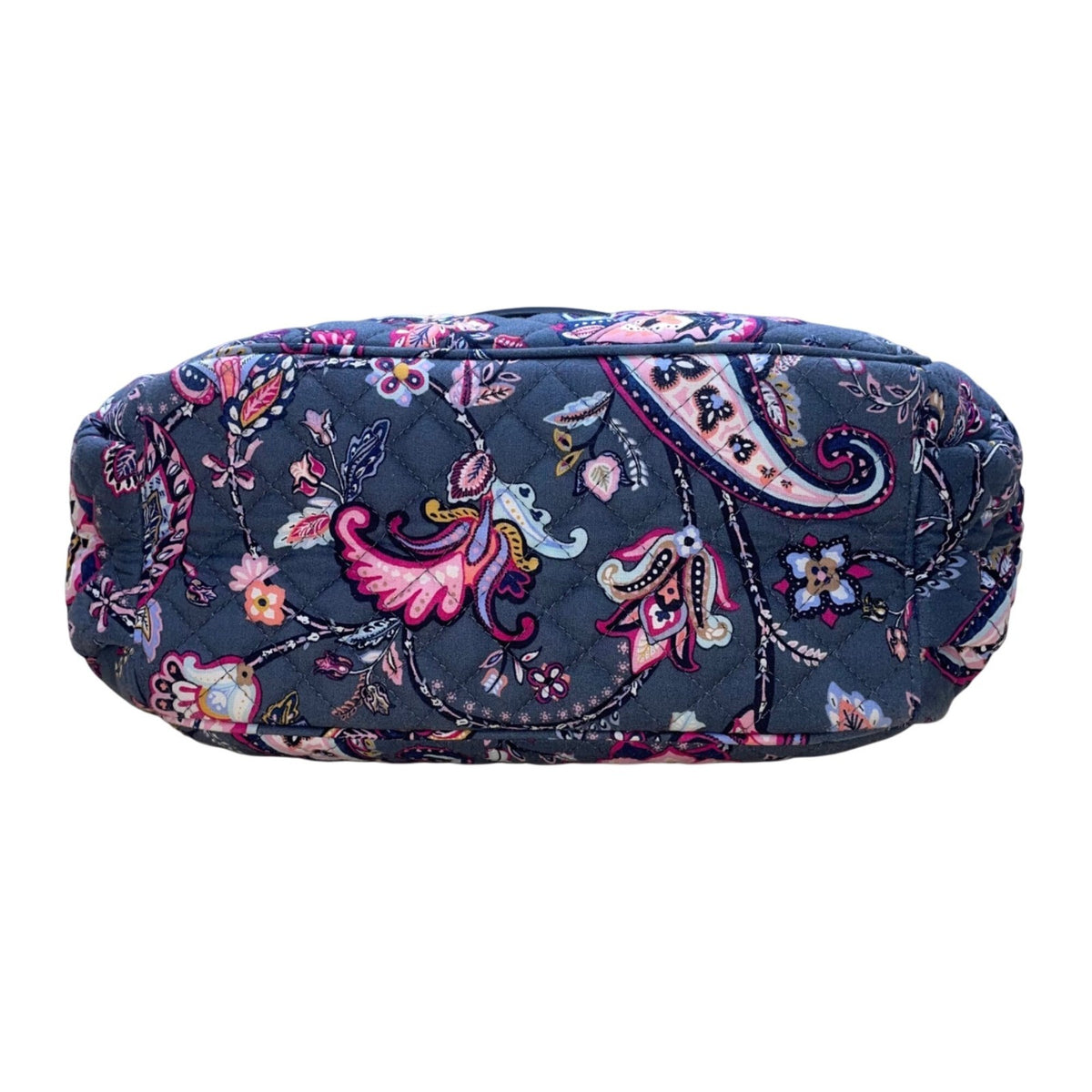 Vera Bradley Women’s Gray Quilted Floral Adjustable Strap Crossbody Bag