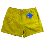 Columbia Mens Yellow Nylon Omni-Shade Sun Protection Shorts Lightweight Size XXL