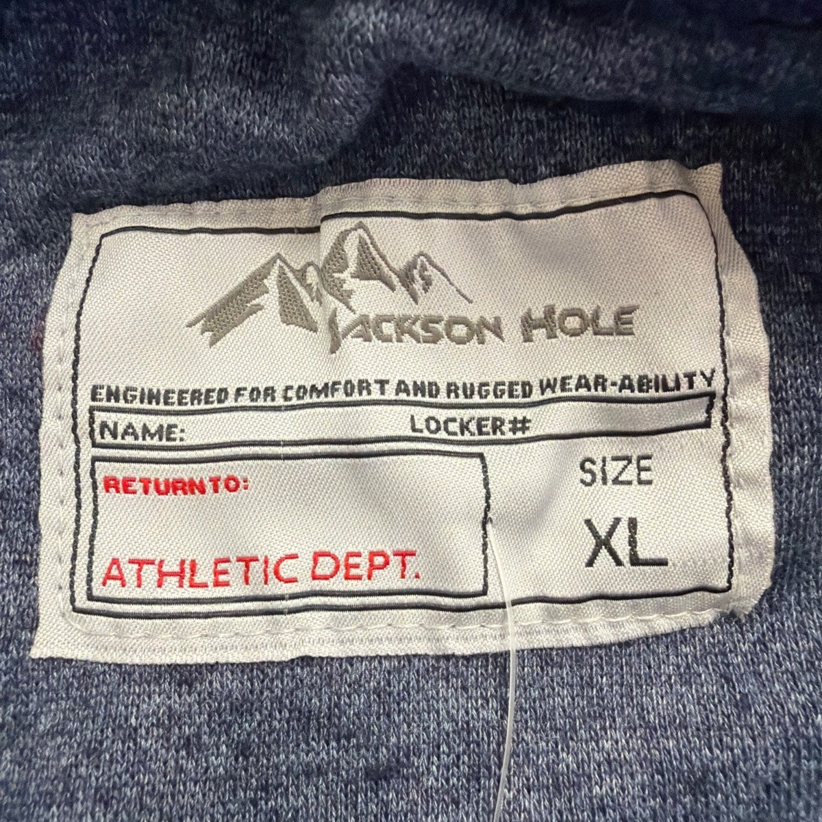 Jackson Hole Mens Navy Blue Zip-Up Hoodie Sweatshirt Workwear Sz XL