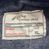 Jackson Hole Mens Navy Blue Zip-Up Hoodie Sweatshirt Workwear Sz XL