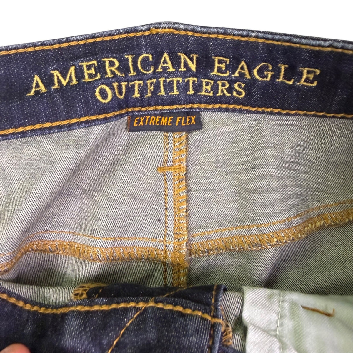 American Eagle Mens Dark Wash Extreme Flex Denim Jeans Size 34x34 
