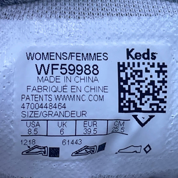 Keds Women’s Gray Canvas Lace-Up Sneakers Dream Foam Casual Shoes Size 8.5