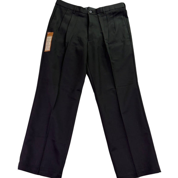 Haggar Mens Black Classic Fit Pleated Cool 18 Dress Pants Size 36W x 29L