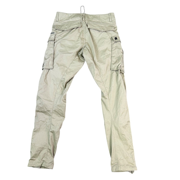 G-Star Raw Mens Khaki Tapered Cargo Pants With Multi-Pocket Design Size 34X36