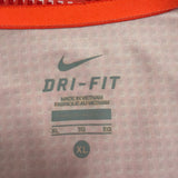 Nike Womens Red Dri-FIT Short Sleeve V-Neck Activewear Top Size  XL