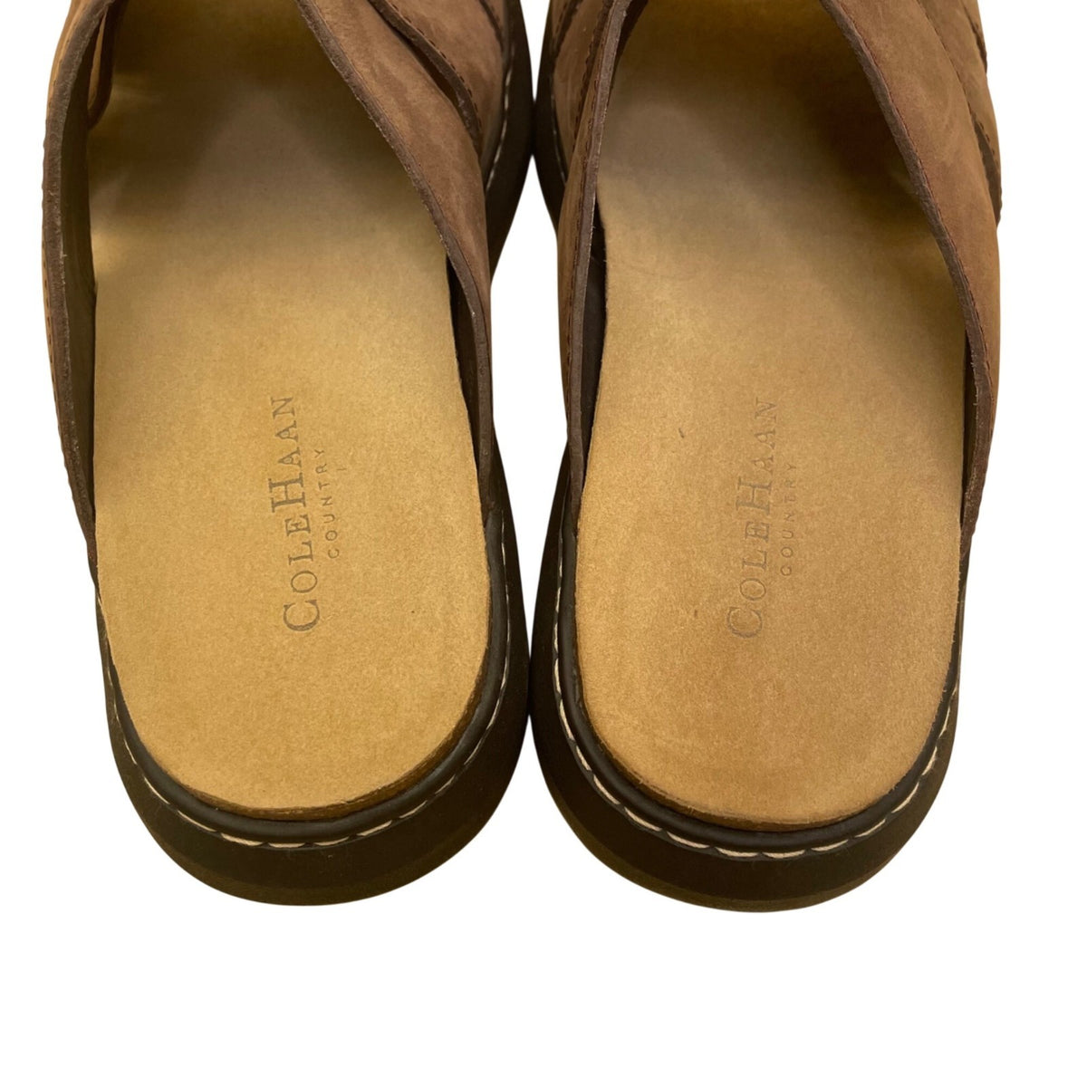 Cole Haan Men’s Brown Leather Slip-On Casual Slide Sandals Size 9.5M