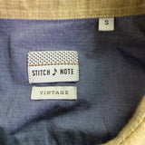 Stitch Note Mens Olive Linen Button-Up Shirt Short Sleeve Lightweight Sz S - New