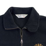 Fairline Unisex Black Fleece Sleeveless Vest Zipper Front Embroidered Sz M