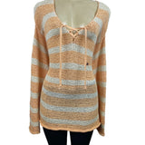 G.H Bass & Co. Women’s Peach and White Sweater  Sz XL NWT