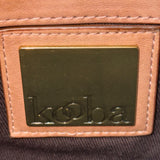 Kooba Women’s Tan Leather Front Brass Hardware Multiple Pockets Shoulder Bag