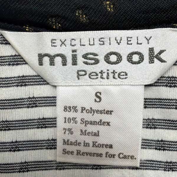 Exclusively Misook Womens Black Textured Zip-Up Jacket Size S