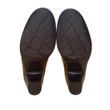 Clarks Women’s Brown Faux Leather Block Heel Emily2 Reyna Ankle Booties Size 10