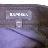 Express Womens Black Suede-Like Mini Skirt With Pockets Size 00