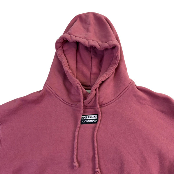 Adidas Mens Burgundy Pullover Hoodie Classic Design With Front Pocket Size S