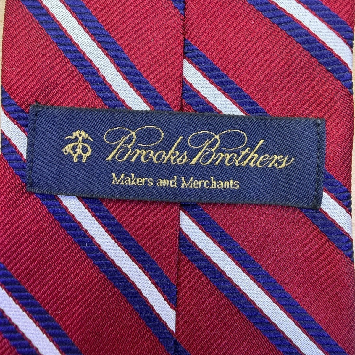 Brooks Brothers Mens Red & Blue Striped Silk Tie Classic Business Neckwear