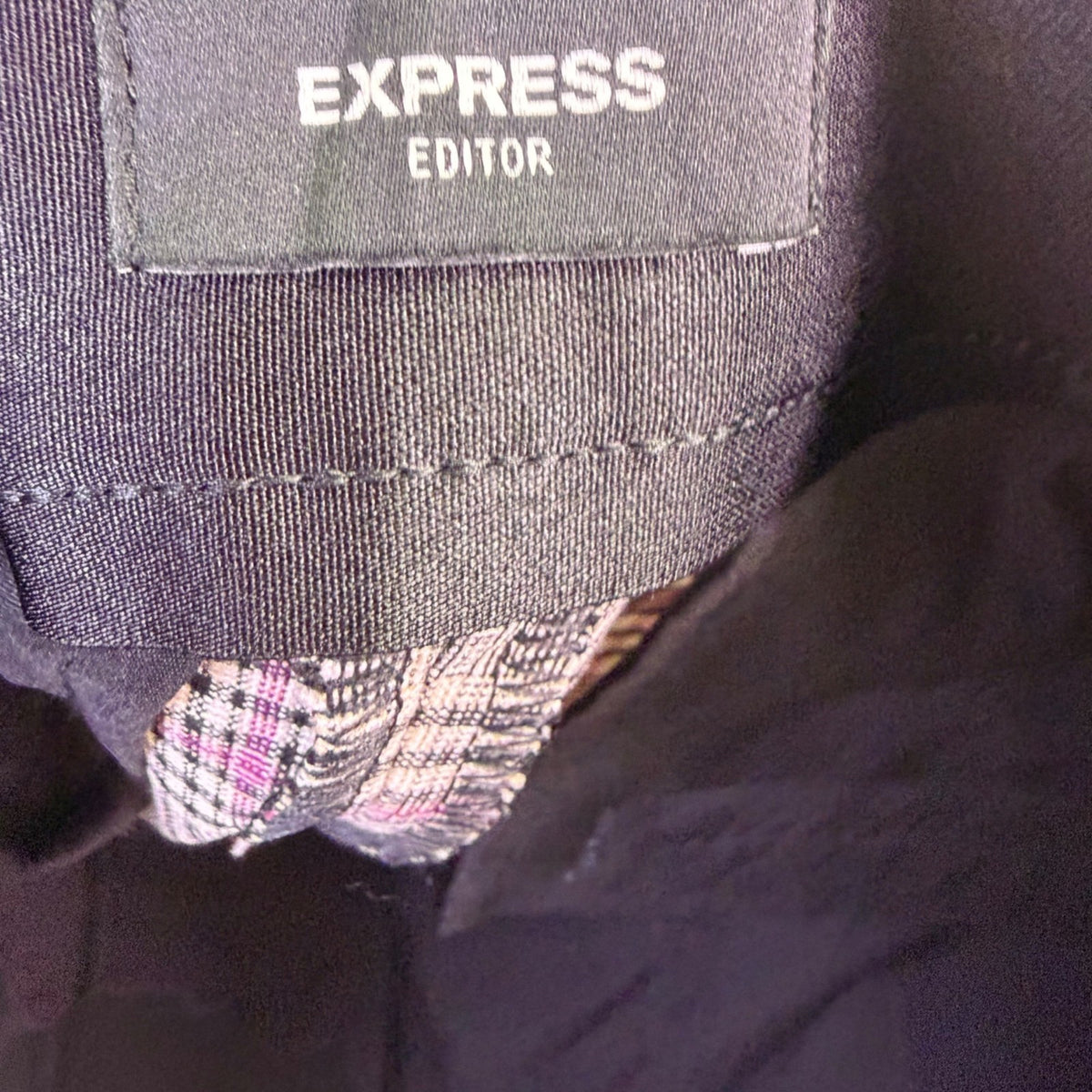 Express Womens Gray Plaid Editor Dress Pants Slim Fit Ankle Length Size 2S