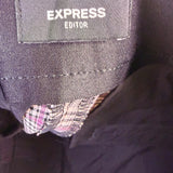 Express Womens Gray Plaid Editor Dress Pants Slim Fit Ankle Length Size 2S