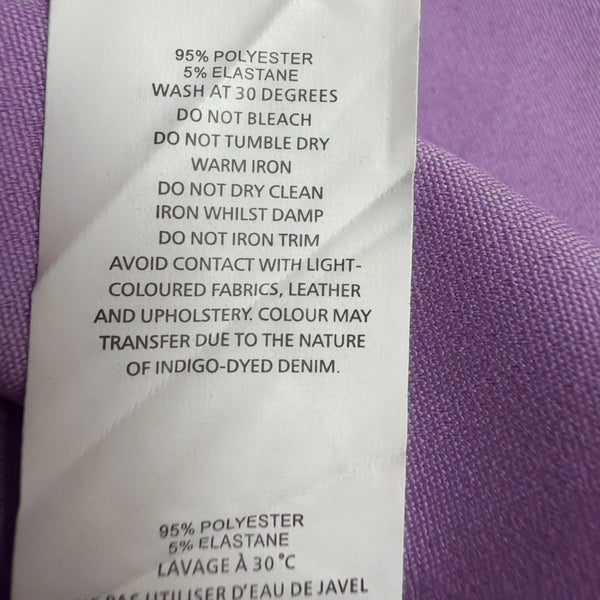 I Saw It First Womens Purple Dress Balloon Sleeves Tie-Front Size UK14 US10