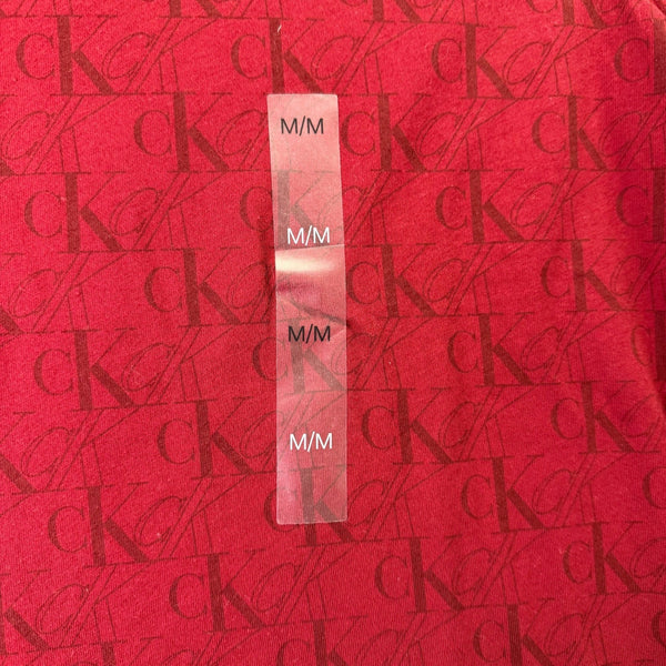 Calvin Klein Men’s Red Cotton Logo Print T-Shirt Size M - New