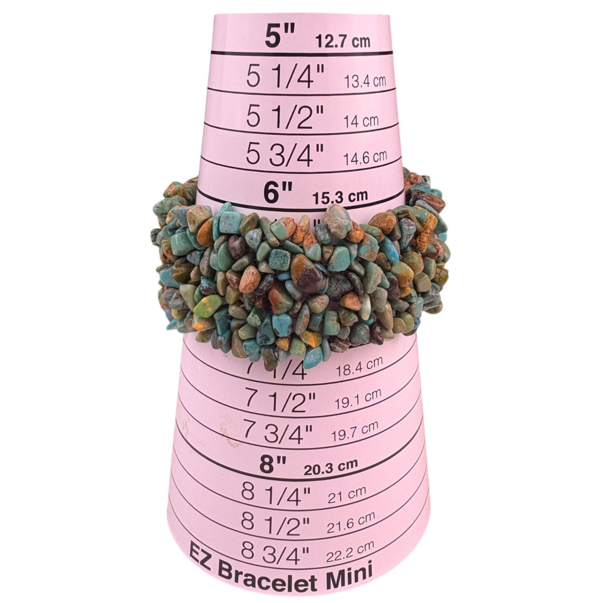 Elastic Turquoise Multicolor Gemstone Chunky Bracelet Stretch Fit