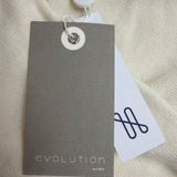 Evolution By Cyrus Womens Off-White V-Neck Short-Sleeve Sweater Size L