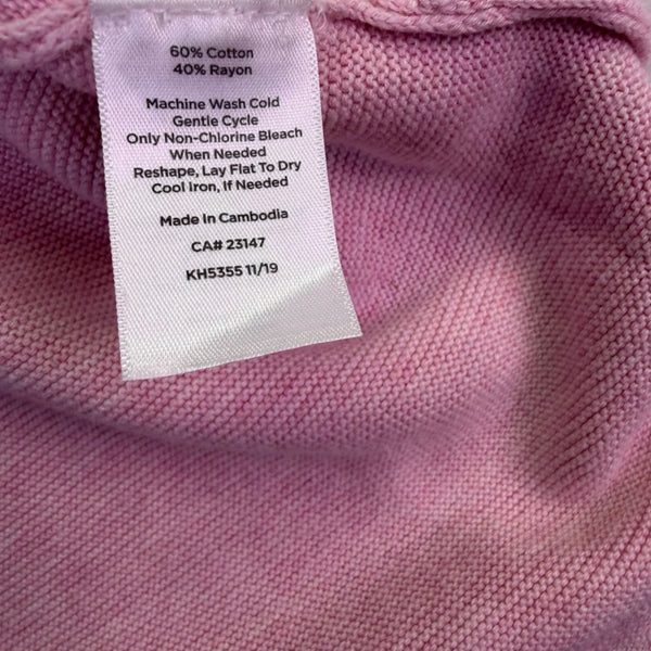 Talbots Womens Pink Long Sleeve Button Detail Tunic Top Size L