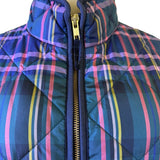 J.Crew Womens Multicolor Quilted Zip-Up Plaid Puffer Vest Size 2X