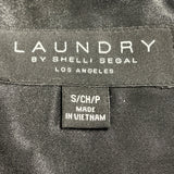 Laundry Womens Black Faux Fur Hooded Quilted Puffer Coat Size Small Winter