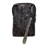 Baggallini Women’s Black Paisley RFID-Blocking Wristlet Wallet Size S
