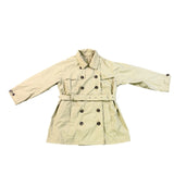 L.L.Bean Women’s Beige Trench Coat Belted Double-Breasted Petite Sz XL 