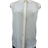 Collezioni Womens Sleeveless Button-Up Blouse Size 8