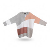 Evans Womens Multicolor Knit Oversized Colorblock Sweater Size 26/28