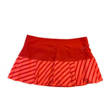 Nike Womens Red Dri-Fit Polyester Striped Athletic Skirt Sporty Fit Size Large