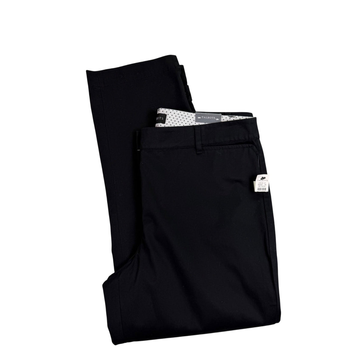 Talbots Womens Black Perfect Crop Pants Slim Fit At Waist Size 10