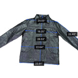 Tudor Court Womens Black Leather Button-Up Jacket Elegant Outerwear Size PL